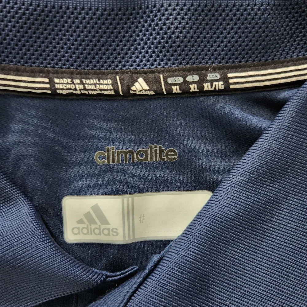 Adidas Michigan Wolverines Polo Shirt Mens XL Navy Blue Climalite Block M Logo